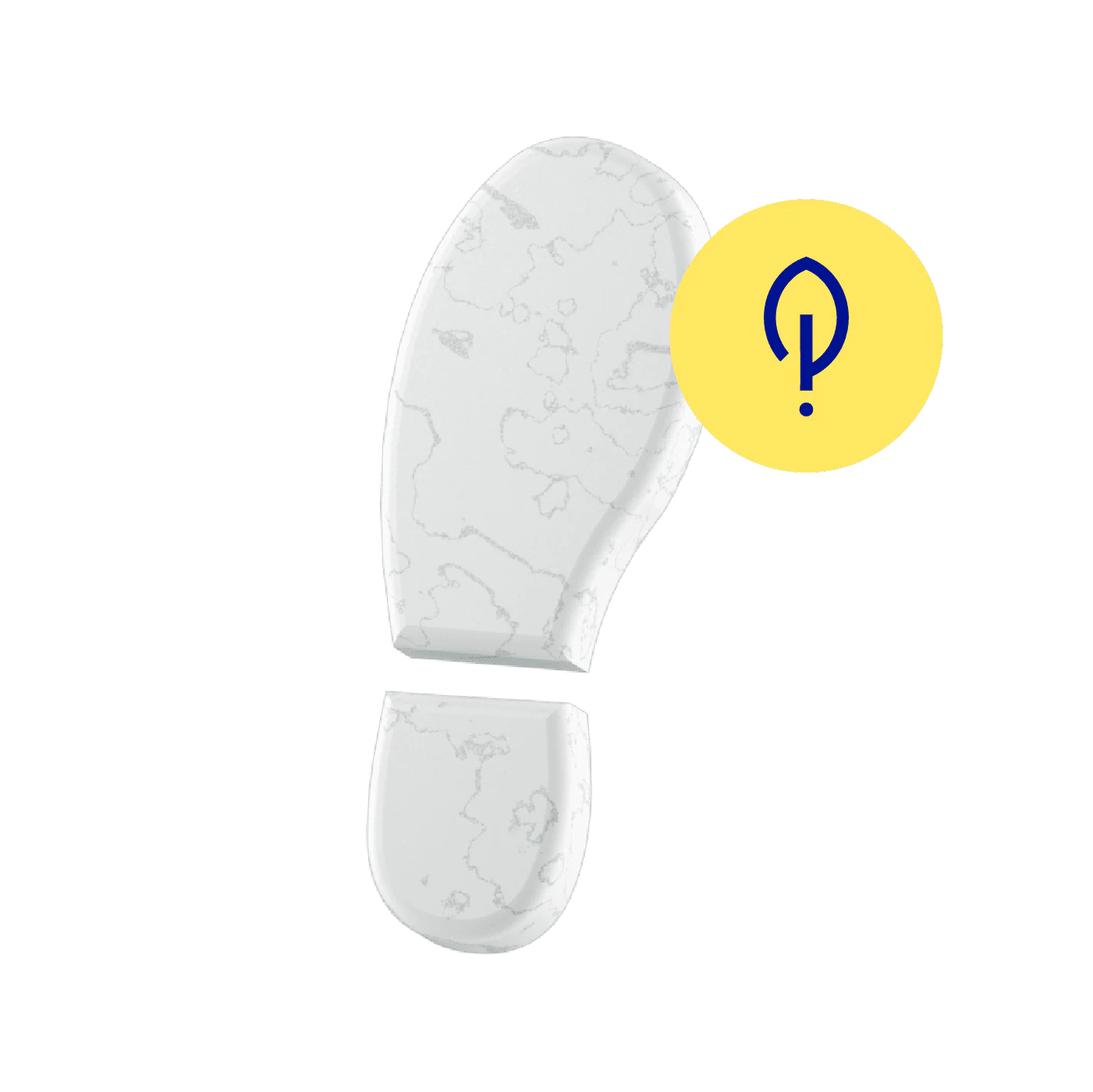 Mikroillustration CO2-Fussabdruck